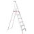 Драбина алюмінієва, 6 сходинок, висота: 1785 мм, висота до платформи: 1280 мм, 150 кг INTERTOOL LT-1006
