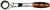 Ключ накидний, вигнутий з тріскачкою: М32, HRC 42-48, Cr-V, з ергономічною прогумованою ручкою Yato YT-02388