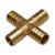 З'єднувач на шланг (хрестовина, латунь) X-обр. 10x10x10 мм AIRKRAFT E102-7-3
