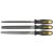 Напильники по металу 200 мм, набір, двокомпонентні ручки, сталь T12, зернистість 2 Topex 06A130