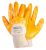 Перчатки хлопковые трикотажные нитриловое покрытие 3/4 вязаный манжет 10" желтые MASTERTOOL 83-0405-В