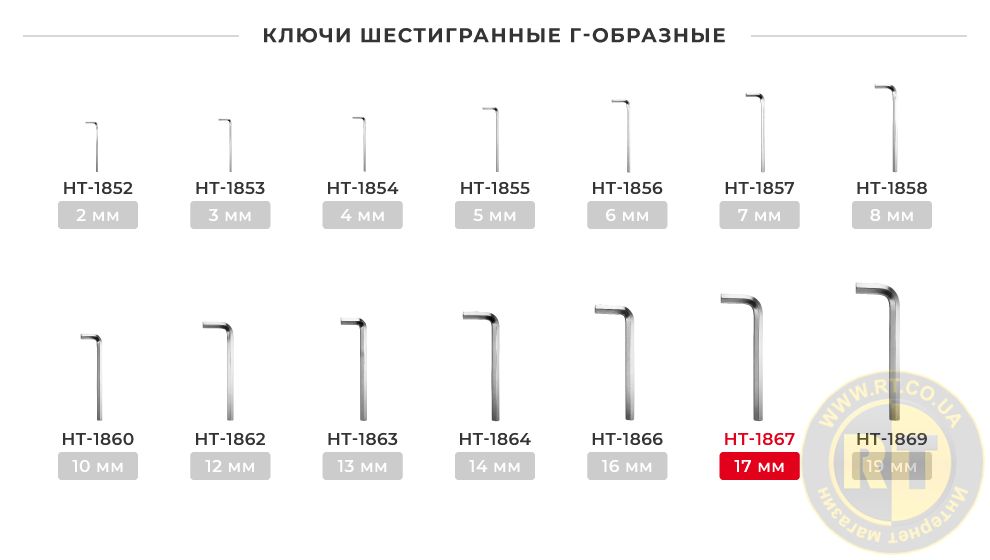 Лінійка ключів Г-подібних