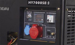 Генератор бензиновый Hyundai HY 7000SE-3 - ПАНЕЛЬ УПРАВЛЕНИЯ...