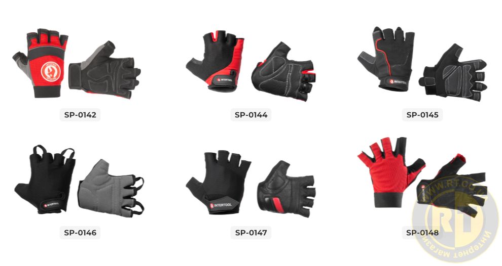 Модельный ряд перчаток без пальцев