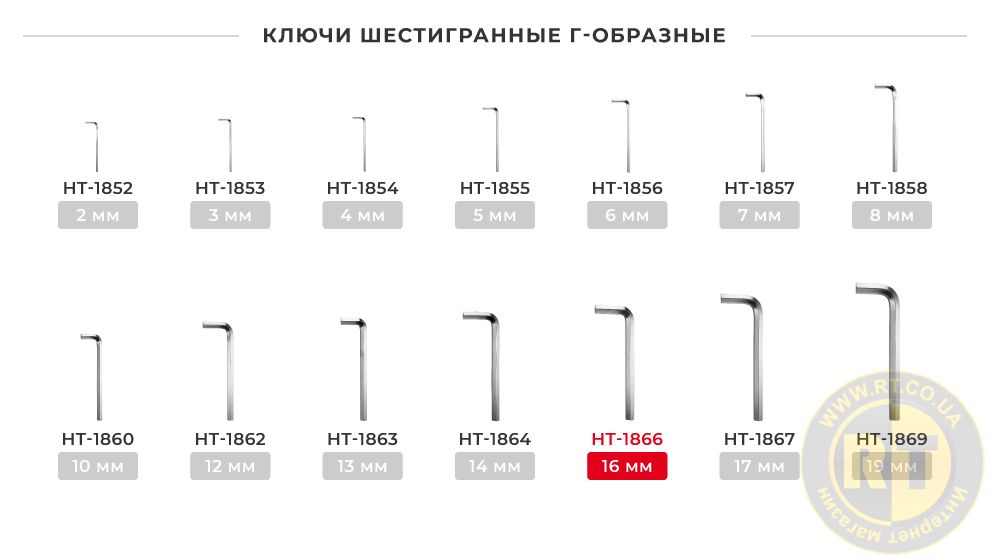 Лінійка ключів Г-подібних