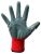 Рукавички безшовні трикотажні з нітриловим покриттям долоні (червоно-сірі) MASTERTOOL 83-0402-В