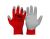 Перчатки трикотажные бесшовные нитриловое покрытие ладони 10" красно-серые MASTERTOOL 83-0402