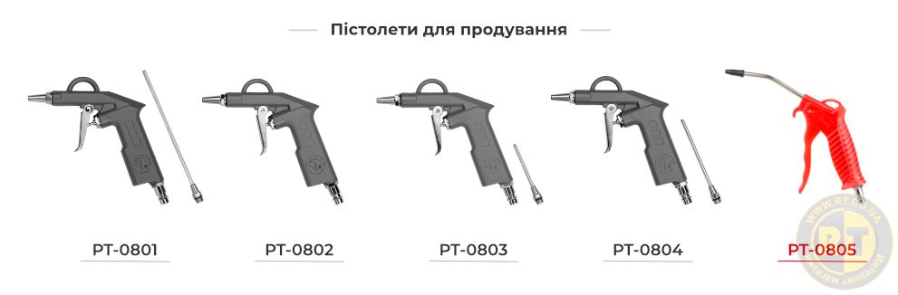 Лінійка пістолетів для продування