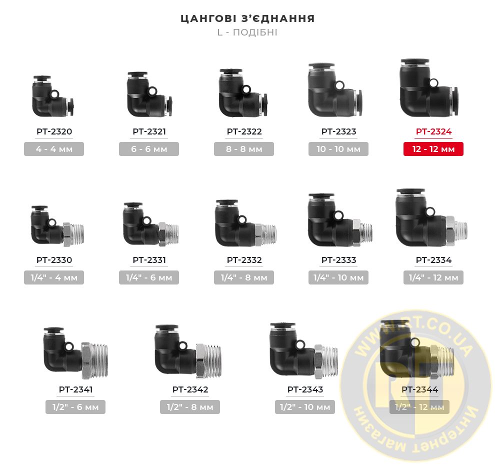 Лінійка з'єднувачів L-подібних