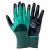 Трикотажні рукавички з подвійним нітриловим покриттям р9 (зелено-чорні манжет) SIGMA 9443591