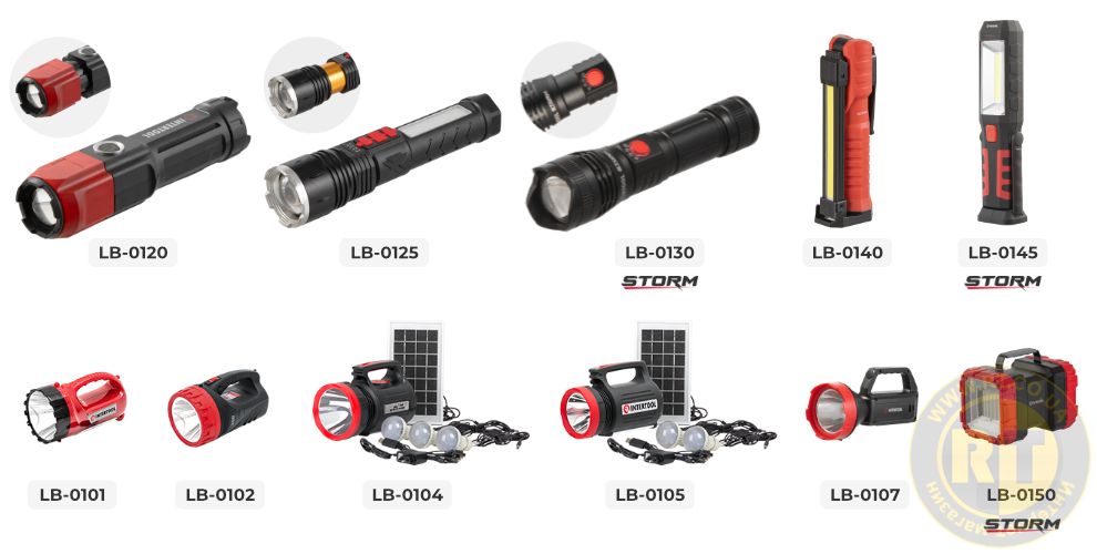 Асортимент ручних ліхтарів