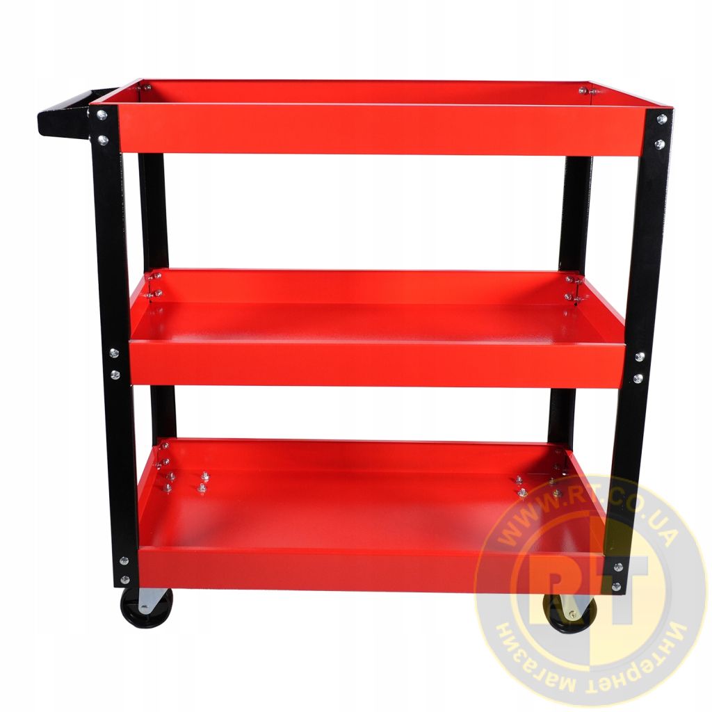 WÓZEK WARSZTATOWY 3 POZIOMY NARZĘDZIOWY SERWISOWY Z HAMULCEM SZAFKA 3 PÓŁKI