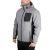 Куртка SOFTSHELL светло серо-черная, с капюшоном, трехслойная, ткань стрейч 300 GSM 100D с водо-, ветрозащитой, размер XL INTERTOOL SP-3124