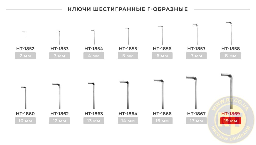 Лінійка ключів Г-подібних