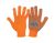 Перчатки трикотажные STANDART PLUS ПВХ-точка 70% хлопок/30% полиэстер 10 кл 3 нити 55 гр оранжево-синие MASTERTOOL 83-0300