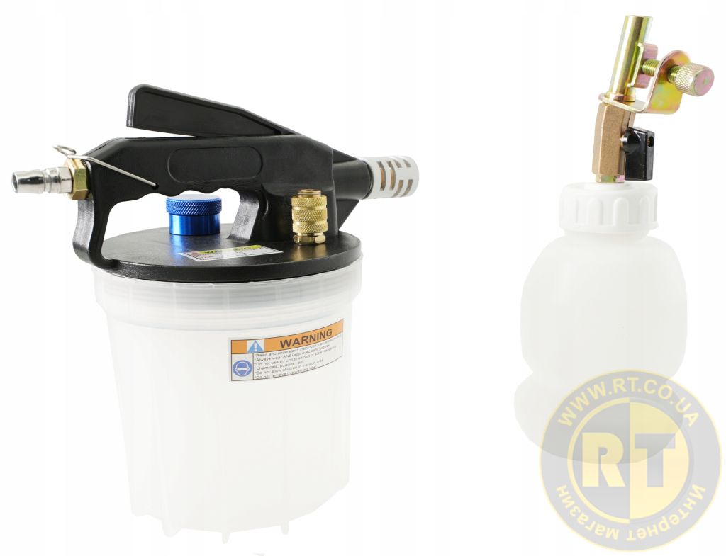 ZESTAW PNEUMATYCZNY DO ODPOWIETRZANIA I WYMIANY PŁYNU HAMULCOWEGO 1,5L+1L