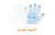 Перчатки трикотажные PREMIUM с ПВХ-точками 70% хлопок/30% полиэстер 10 класс 3 нити 68 гр бело-синие MASTERTOOL 83-0301