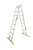 Сходи алюмінієві шарнірні 4х4 ступенів h=5500 мм max 150 кг MASTERTOOL 79-1604