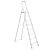Драбина алюмінієва, 8 сходинок, висота: 2248 мм, висота до платформи: 1720 мм, 150 кг INTERTOOL LT-1008