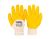 Перчатки хлопчатобумажные латексное ребристое покрытие ¾ 10.5" желтые MASTERTOOL 83-0601