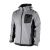 Куртка SOFTSHELL світло-сіро/чорна, з капюшоном, тришарова, стрейч 300 GSM 100D, водо-/вітрозахист, 96% поліестер / 4% еластан, 3 кишені, S INTERTOOL SP-3121