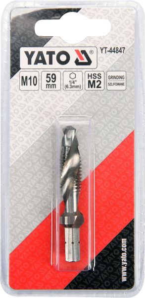 ᐉ Сверло-метчик М10 х 1.5 x 59/15 мм HSS М2 HEX-1/4" Yato YT-44847 - rt ...