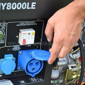 Дизельный генератор Hyundai DHY 8000LE - СИЛОВАЯ РОЗЕТКА НА 32А Мощная электроста...