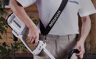 Триммер электрический Hyundai Z 1000 - УДОБНЫЙ НАПЛЕЧНЫЙ РЕМЕНЬ Электрокоса вес...