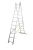 Сходи алюмінієві двосекційні комбіновані 2х11 ступенів h=5330 мм max 150 кг MASTERTOOL 79-1411