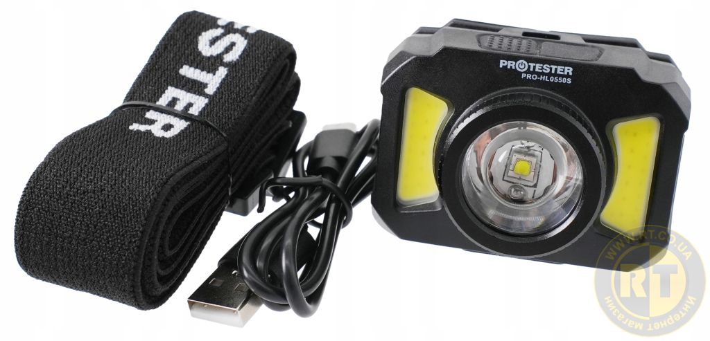 LATARKA CZOŁOWA LED 550lm USB-C IP44 ZOOM NA GŁOWĘ AKUMULATOROWA LAMPA Źródło światła LED