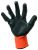 Перчатки трикотажные бесшовные ребристые с нитриловым покрытием ладони(оранжево-серые) MASTERTOOL 83-0403-В