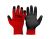 Рукавички безшовні трикотажні нітрилове покриття долоні 10" червоно-чорні MASTERTOOL 83-0401